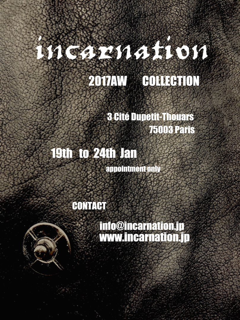 incarnation 2017AW exhibition in Paris